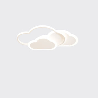 Arisha Plafonnier Nuage Moderne, Acrylique/Metal, Blanc/Rose, Chambre