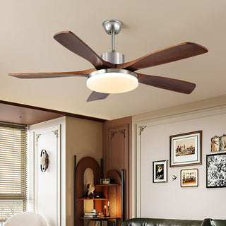 Plafonnier ventilateur moderne Orvian en bois