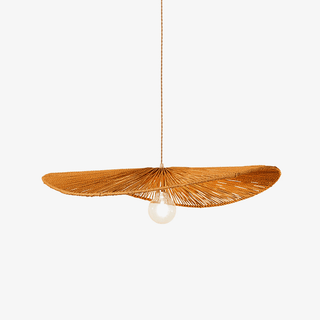 Woven Leaf Pendant Light-Neutral Decor