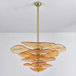 Aurora Lustre Pétale en Verre Murano Doré Luxe-Luire