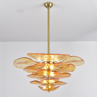 Aurora Lustre Pétale en Verre Murano Doré Luxe-Luire