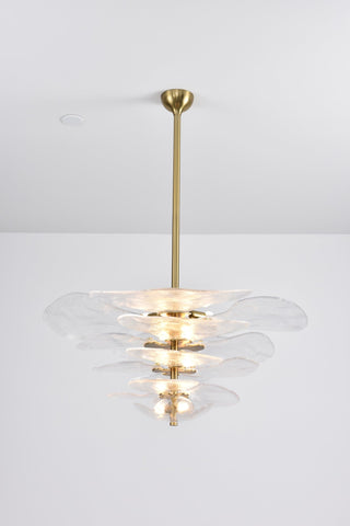 Aurora Lustre Pétale en Verre Murano Doré Luxe-Luire