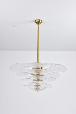 Aurora Lustre Pétale en Verre Murano Doré Luxe-Luire