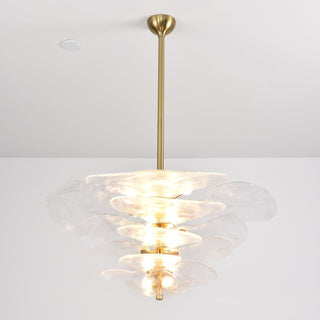 Aurora Lustre Pétale en Verre Murano Doré Luxe-Luire