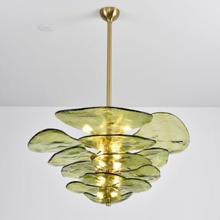 Aurora Lustre Pétale en Verre Murano Doré Luxe-Luire