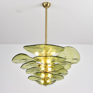 Aurora Lustre Pétale en Verre Murano Doré Luxe-Luire