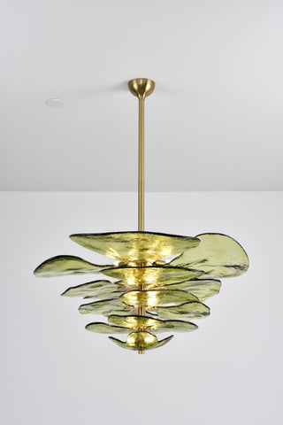 Aurora Lustre Pétale en Verre Murano Doré Luxe-Luire