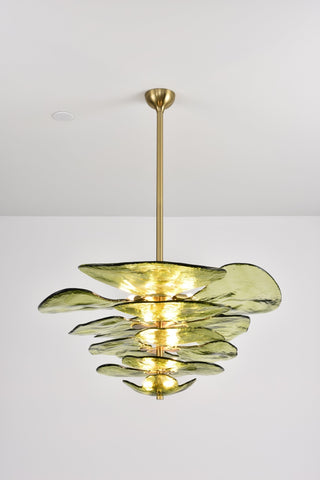 Aurora Lustre Pétale en Verre Murano Doré Luxe-Luire