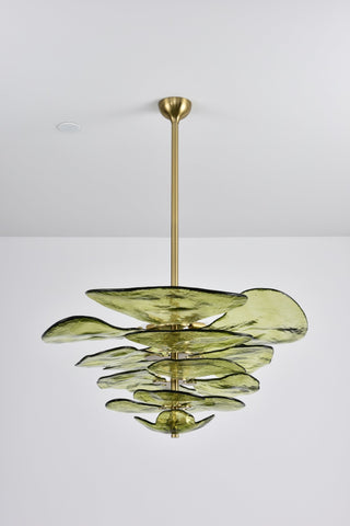 Aurora Lustre Pétale en Verre Murano Doré Luxe-Luire