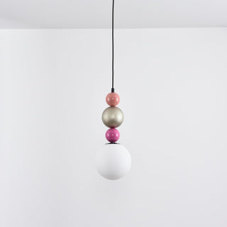 Eshaisra Nordic Art Rond Billes Empilage Verre Pendentif Lampe