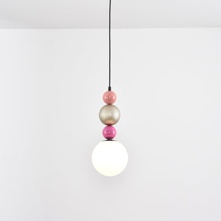 Eshaisra Nordic Art Rond Billes Empilage Verre Pendentif Lampe