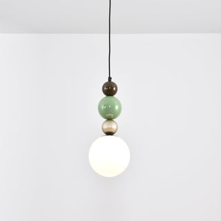 Eshaisra Nordic Art Rond Billes Empilage Verre Pendentif Lampe