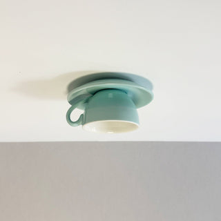 Kevelor Moderne Tasses à Café Céramique Plafonnier Bleu/Rose/Jaune-Luire
