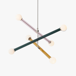 Arisha Suspension Ajustable Modern, Metal/Glass, Salon/Chambre à Coucher