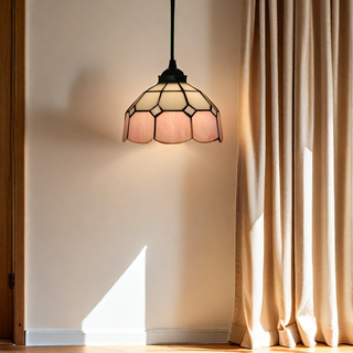 Tiffany Dôme Ombre Européenne Suspension Tachée Verre Salon
