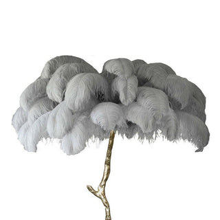 Lampadaire Fleur Luxe Plume/Métal Coloré Salon-Luire