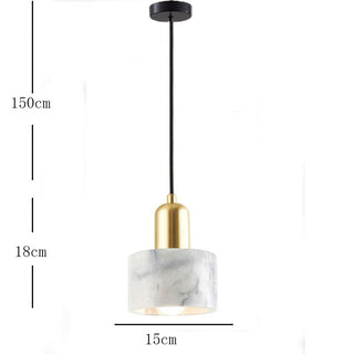 Arisha Suspension Cylindre Contemporaine, Acrylique/Metal, Blanc/Vert, Salon
