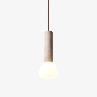 Cicaris Lampe Suspendue Minimaliste en Travertin