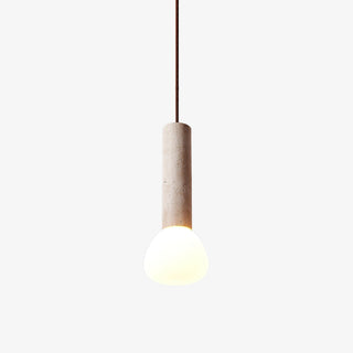 Cicaris Lampe Suspendue Minimaliste en Travertin
