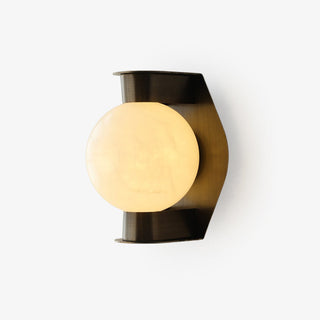 Alabaster Orb Alabaster Sconce-Neutral Decor