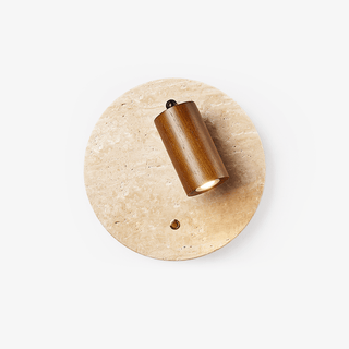 Travertine Spot Wall Sconce-Neutral Decor