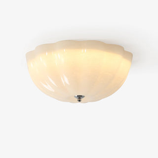 Uphaara Plafonnier en Verre Opale Coquillage Moderne