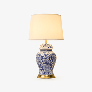 Peony Jar Table Lamp-Neutral Decor