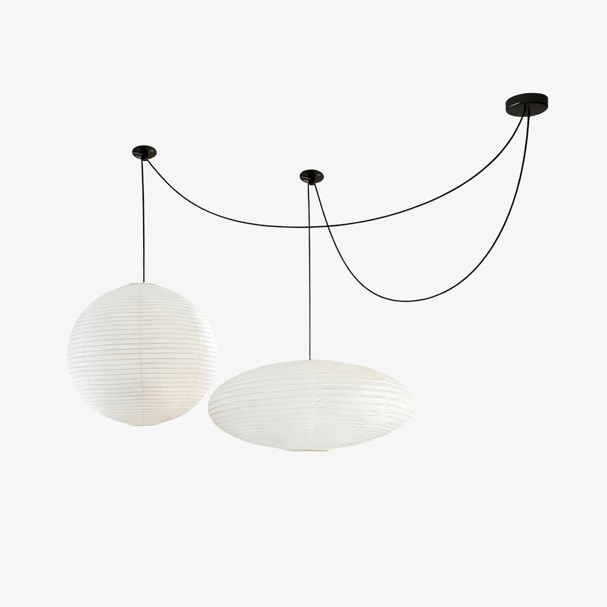 Washi Paper Whimsy Pendant Lamp-Neutral Decor