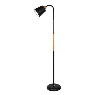Tiffany Lampadaire Cylindre Moderne, Métal, Noir/Blanc, Salon