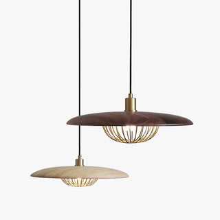 Arisha Suspension Ronde Moderne LED Luxe Métal, Or/Gris/Noir/Marron/Bois, Salon