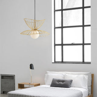 Ritta Luminaires  Suspension Vertigo LED Métal Noir/Or Salle à manger