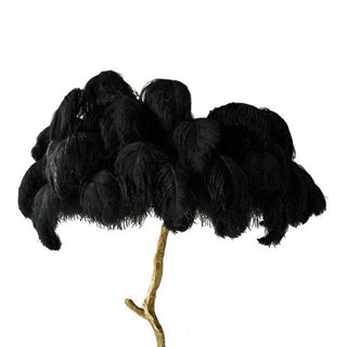 Lampadaire Fleur Luxe Plume/Métal Coloré Salon-Luire