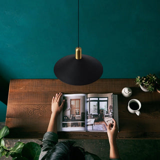 Arisha Suspension Moderne LED Acrylique/Métal, Noir/Blanc/Or, Salon