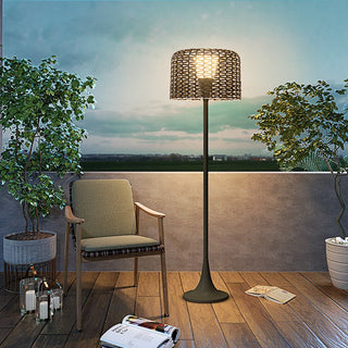 Callum Woven Solar Floor Lamp-Neutral Decor
