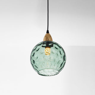 Vevenel Water Ripple Suspension Boule Moderne Verre Rouge/Vert/Bleu Salon-Luire