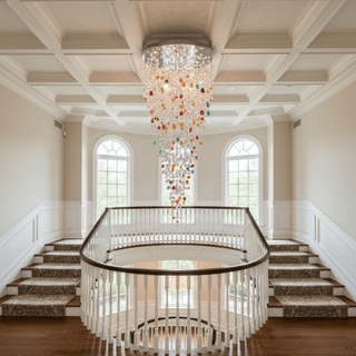 Crystal Stone Chandelier-Neutral Decor