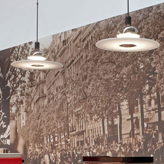 Arisha Suspension LED Moderne Métal/Acrylique Chromé/Noir