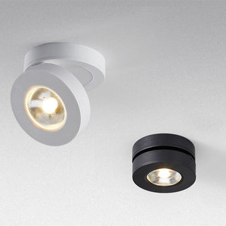 Arisha Plafonnier Rond Simple, Métal, Blanc/Noir, Chambre