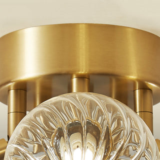 Valentina Plafonnier Boule Verre Transparent Vintage, Chambre