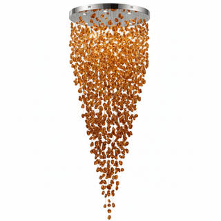 Crystal Stone Chandelier-Neutral Decor