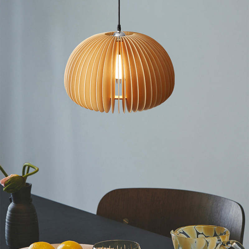 Muto Suspension Citrouille Rustique, Bois/Metal, Bois, Salon