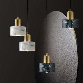 Arisha Suspension Cylindre Contemporaine, Acrylique/Metal, Blanc/Vert, Salon
