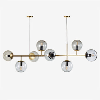 Lustra Suspension Orb Laiton Verre Pour Salon