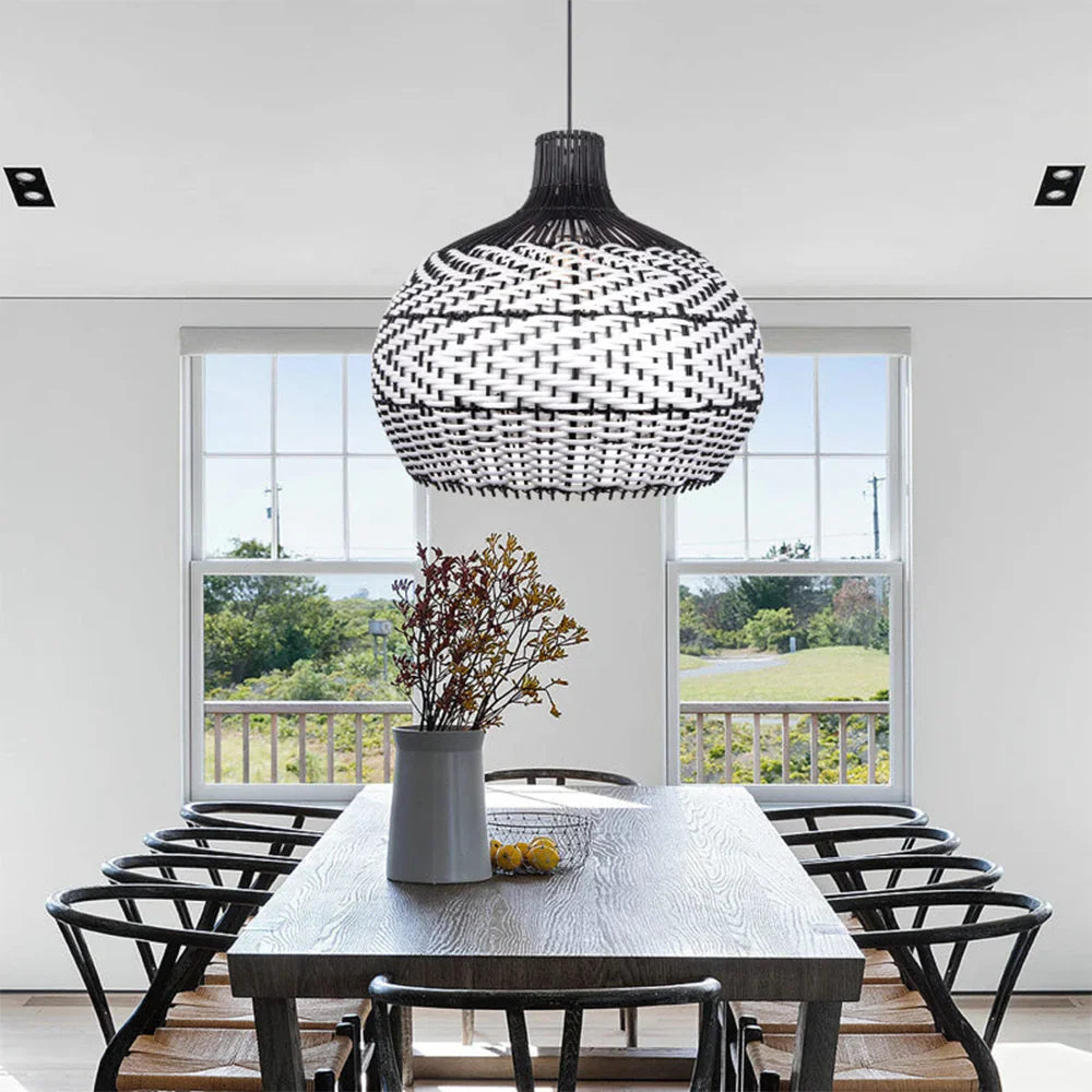 Ritta Moderne LED Suspension Rotin Salon/Chambre À Coucher