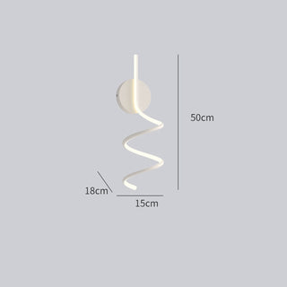 Arisha Applique Murale LED Spirale Moderne Pour Chambre, Couloir, Salon