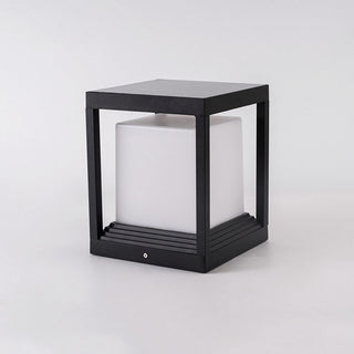 Ray Lampe Solaire Pilier Moderne, Métal, Noir, Allée