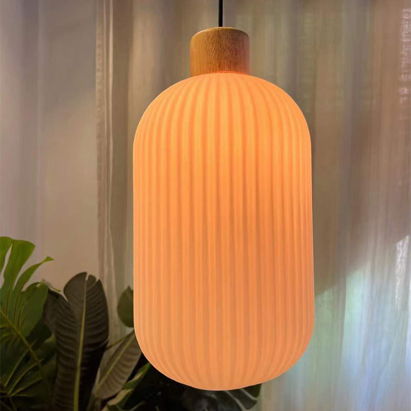 Muto Luminaires Suspension LED Moderne Bois/Verre Salon/Salle à manger