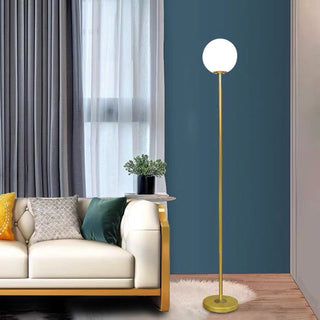 Valentina Design Lampadaire Bulle Simple Métal/Acrylique Doré Salon