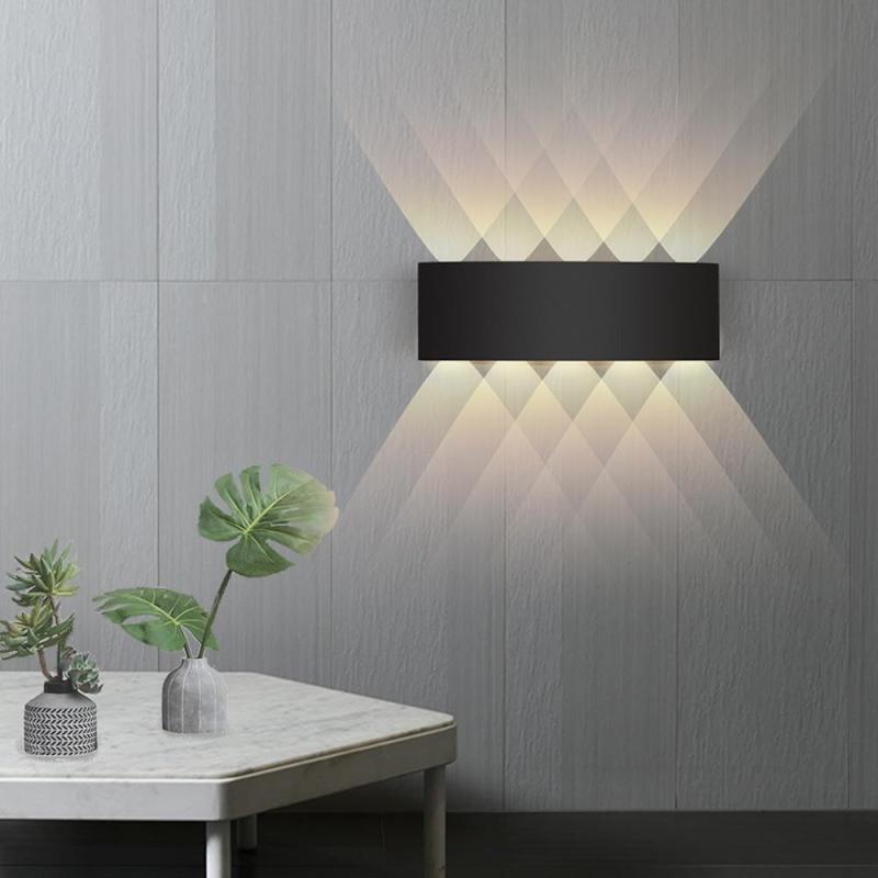 Korinex Applique Murale Rectangulaire Moderne Noir/Blanc. Corridor-Cielum
