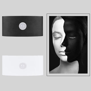 Ray Applique Murale Linéaire Scandinave, Métal/Acrylique, Noir/Blanc, Couloir